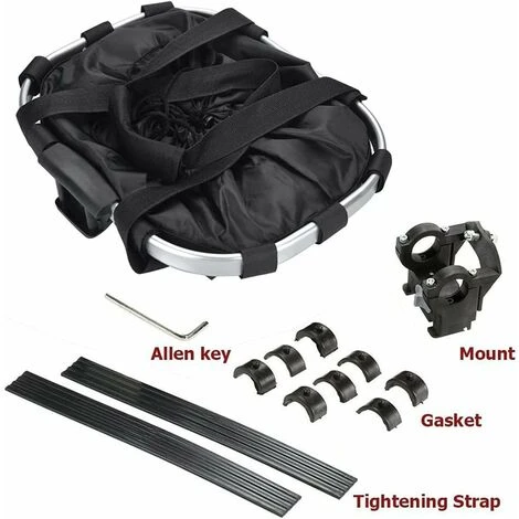 MINKUROW Cestino Per Bici, Cestino Per Manubrio Per Bici Rimovibile, Cestino Per Bici Anteriore In Tela Borsa Per Trasportino Per Animali Domestici Lega Di Alluminio Per Mountain Bike, Picnic, Shoppin 7 MINKUROW Cestino Per Bici, Cestino Per Manubrio Per Bici Rimovibile, Cestino Per Bici Anteriore In Tela Borsa Per Trasportino Per Animali Domestici Lega Di Alluminio Per Mountain Bike, Picnic, Shoppin - immagine 5