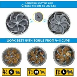 Ciotola Per L'alimentazione Lenta, Accessori Per Ciotole Per Cani Anti-ghiottone Ciotole Per Cani Promuovono Un'alimentazione Sana E Una Digestione Lenta, Dimensioni Tagliabili, Protette Da 19 Piccole -Cibi per cani in Italia 75982781 2