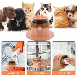 Ciotola Per Il Latte Per Cuccioli, Stazione Di Alimentazione Per Animali Domestici In Silicone Capezzolo Per Animali Autoalimentato Bionico Portatile, Per Cuccioli Di Animali, Distributore Automatico -Cibi per cani in Italia 75983309 3