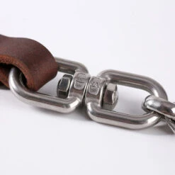 Guinzaglio Per Cani In Metallo Antiruggine Guinzaglio Educativo Durevole Classico Semplice Morbido Con Comoda Impugnatura In Pelle Bovina Per Escursioni A Piedi -Cibi per cani in Italia 75983452 5