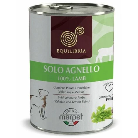Cibo Per Cani EQUILIBRIA SOLO Monoproteico Agnello 410 Gr 3 Cibo Per Cani EQUILIBRIA SOLO Monoproteico Agnello 410 Gr