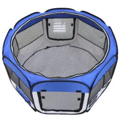 Cucciolo Box Pieghevole Tessuto Pet Box Cucciolo Gatto Coniglio Maiale Box Gabbia Kennel Tenda, 8 Pannelli, Blu -Cibi per cani in Italia 76374841 2