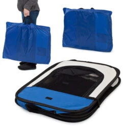 Cucciolo Box Pieghevole Tessuto Pet Box Cucciolo Gatto Coniglio Maiale Box Gabbia Kennel Tenda, 8 Pannelli, Blu -Cibi per cani in Italia 76374841 3