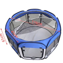 Cucciolo Box Pieghevole Tessuto Pet Box Cucciolo Gatto Coniglio Maiale Box Gabbia Kennel Tenda, 8 Pannelli, Blu -Cibi per cani in Italia 76374841 5