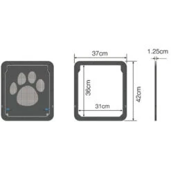 Porta Per Gatti E Cani, Gattaiola Porta Basculante Per Gatti E Cani, Porta Schermo Per Animali Domestici, Entrata E Uscita Controllabile 37x42cm -Cibi per cani in Italia 76374914 4