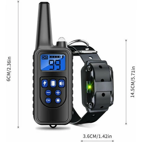 Collare Da Addestramento Per Cani Ricaricabile E Impermeabile Con Distanza Di 800 M, Scossa Elettrica, Suono Nero B 4 Collare Da Addestramento Per Cani Ricaricabile E Impermeabile Con Distanza Di 800 M, Scossa Elettrica, Suono Nero B - immagine 2