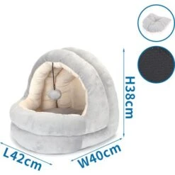 CUCCIA CANE INTERNO TAGLIA MEDIA GRIGIO LAVABILE DA INTERNO IN PELUCHE MORBIDA -Cibi per cani in Italia 76766670 3