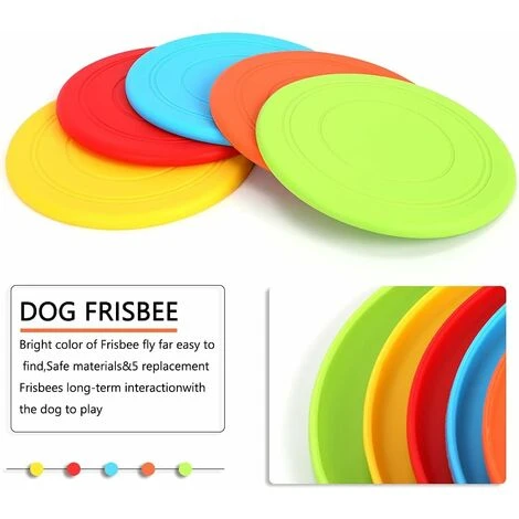 5 Pacchetti Di Cani Frisbee, Cane Flying Disk Cucciolo Volantino Giocattolo Addestramento Giocattoli Interattivi 4 5 Pacchetti Di Cani Frisbee, Cane Flying Disk Cucciolo Volantino Giocattolo Addestramento Giocattoli Interattivi - immagine 2