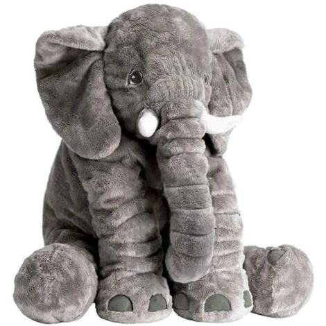 Peluche Grande - Elefante - Cuscino Coccolone - Peluche - Grigio 3 Peluche Grande - Elefante - Cuscino Coccolone - Peluche - Grigio
