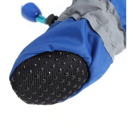 Stivali Per Cani Scarpe Impermeabili Per Cuccioli: 4 Pezzi Stivali Antiscivolo Per Cani Protezione Per Zampe Stivaletti Per Animali Da Passeggio Per Cani Di Taglia Piccola E Media Blu (3XL) 6 Stivali Per Cani Scarpe Impermeabili Per Cuccioli: 4 Pezzi Stivali Antiscivolo Per Cani Protezione Per Zampe Stivaletti Per Animali Da Passeggio Per Cani Di Taglia Piccola E Media Blu (3XL) - immagine 4