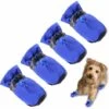 Stivali Per Cani Scarpe Impermeabili Per Cuccioli: 4 Pezzi Stivali Antiscivolo Per Cani Protezione Per Zampe Stivaletti Per Animali Domestici Per Cani Di Taglia Piccola E Media Blu -Cibi per cani in Italia 77493840 1
