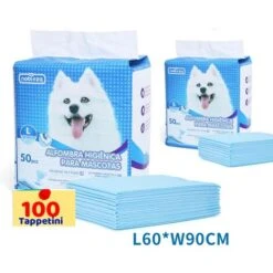 TAPPETINI 100 IGIENICI PER CANI MISURE 60 90 CM ASSORBENTI PER ANIMALI DOMESTICI