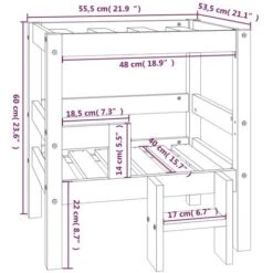 Cuccia Per Cani 55,5x53,5x60 Cm In Legno Massello Di Pino VidaXL -Cibi per cani in Italia 78213102 3