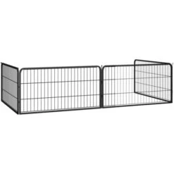 Box Cani A 4 Pannelli Nero 100x50cm Acciaio Verniciato Polvere VidaXL 10 Box Cani A 4 Pannelli Nero 100x50cm Acciaio Verniciato Polvere VidaXL -Cibi per cani in Italia 78299746 4