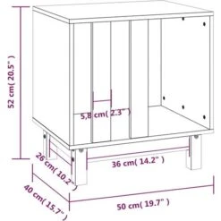 Casetta Per Cani Bianco 50x40x52 Cm In Legno Massello Di Pino VidaXL -Cibi per cani in Italia 78462135 3