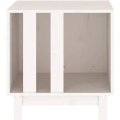 Casetta Per Cani Bianco 50x40x52 Cm In Legno Massello Di Pino VidaXL -Cibi per cani in Italia 78462135 5