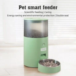 Alimentatore Intelligente Per Animali Domestici 2.5L Dispenser Di Cibo Per Cani E Gatti Con Controllo Remoto APP Di Alimentazione Automatica Regolare Di Grande Capacità (verde) -Cibi per cani in Italia 79171448 2