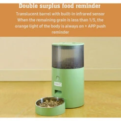 Alimentatore Intelligente Per Animali Domestici 2.5L Dispenser Di Cibo Per Cani E Gatti Con Controllo Remoto APP Di Alimentazione Automatica Regolare Di Grande Capacità (verde) -Cibi per cani in Italia 79171448 5