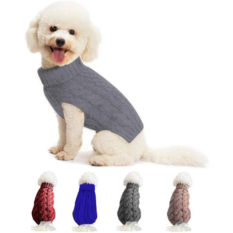 Vestito Per Cane Maglione Invernale Caldo Dolcevita Taglia Piccola Cucciolo 3XS 3 Vestito Per Cane Maglione Invernale Caldo Dolcevita Taglia Piccola Cucciolo 3XS