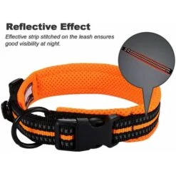 Collare Per Cani RHAFAYRE, Collare Per Cani Grande/medio/piccolo Imbottito Regolabile Con Striscia Riflettente (arancione) -Cibi per cani in Italia 80396812 3