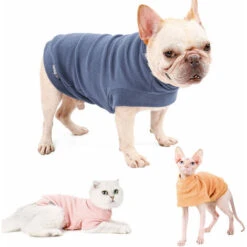 Maglione Per Cani Camicia Invernale Calda Per Gatti Vestiti Per Animali Domestici Per Cani Di Piccola Taglia (blu, Grande) -Cibi per cani in Italia 82105473 2