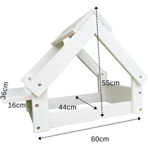 Skraut Home - Cuccia - Nicchia Interna-esterna Per Cani Colore Bianco - Letto In Legno Naturale FSC Per Cani E Gatti Piccoli E Medi - Casa Per Animali - 2 Supporti Per Ciotola. 76x44x55cm 5 Skraut Home - Cuccia - Nicchia Interna-esterna Per Cani Colore Bianco - Letto In Legno Naturale FSC Per Cani E Gatti Piccoli E Medi - Casa Per Animali - 2 Supporti Per Ciotola. 76x44x55cm - immagine 3