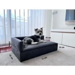 Skraut Home - Divano Letto DUQUE, 71x42x24cm, Per Cani Di Piccola E Media Taglia - Divano Letto Per Animali Domestici, Cani O Gatti, Tessuto Speciale Resistente, Comodo Schienale E Base Imbottita. -Cibi per cani in Italia 82643675 5