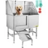 VEVOR Vasca Da Bagno Per Animali 50" 127cm Toelettatura Per Cani Bagnetto Vasca In Acciao Inox Capacità 180kg Vasca Da Bagno Doccia Animale Domestico Animali Durabilità Governare -Cibi per cani in Italia 82818725 1