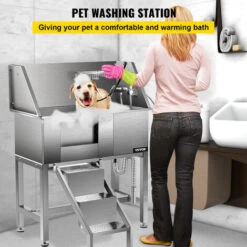 VEVOR Vasca Da Bagno Per Animali Toelettatura Per Cani E Animali, Vasca Da Bagno Doccia Animale Domestico 86,8x46,7x110,4 Cm Porta Scorrevole A Sinistra, Bagno Per Cani Con Accessori Uso In Ospedale E -Cibi per cani in Italia 82819039 3