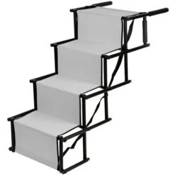 Scala Per Cani Pieghevole Grigio Chiaro