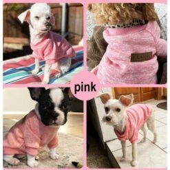 Caldo Maglione Per Cani, Maglione Per Animali Domestici, Vestiti Invernali Per Cani Di Piccola Taglia, Maglione Per Cani Rosa, Cappotto In Maglione Per Cani, Tenere Al Caldo, Per Cani Di Taglia Piccol -Cibi per cani in Italia 83562476 3