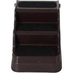 PawHut Scaletta Per Cani Pieghevole 3 Gradini Per Animali Domestici, Marrone, 49x39x39cm -Cibi per cani in Italia 8356330 4