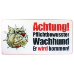 5 Cartelli Targa Attenti Cane Achtung Tedesco Biadesivo 3m Pvc Lucido 20 X 10