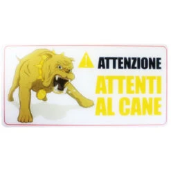 1 Cartello Targa Attenti Al Cane Biadesivo 3m Pvc Lucido 20 X 10 Cm