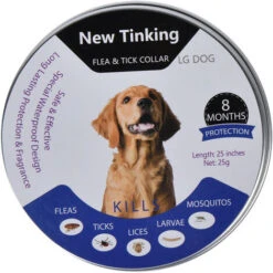 Collare Repellente Per Insetti Per Cani E Gatti Collare Antipulci Regolabile Collare Antipulci E Zecche (grigio, Per Cani)