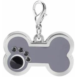 Targhetta Identificativa Per Animali Domestici In Lega Ciondolo Con Nome Identificativo Per Animali Collana Con Nome Per Targhetta Identificativa (grigio)