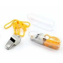 Set Di 2 Fischietti Sportivi In Acciaio Inossidabile Con Cordino, Fischietti Dal Suono Forte E Nitido Perfetti Per Allenatori, Arbitri E Funzionari.