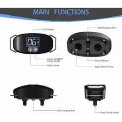 Collare Antiabbaio Per Cani, Collare Da Addestramento Antiabbaio Ricaricabile Con Vibrazione Del Segnale Acustico Di Sensibilità E Intensità Regolabili Per Cani Di Taglia Piccola, Media E Grande (nero -Cibi per cani in Italia 86238703 5