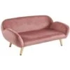 Divanetto Per Animali L.72 X P. 44 Cm In Velluto E Piedi Metallo Rosa - ZOLIA -Cibi per cani in Italia 86431346 1