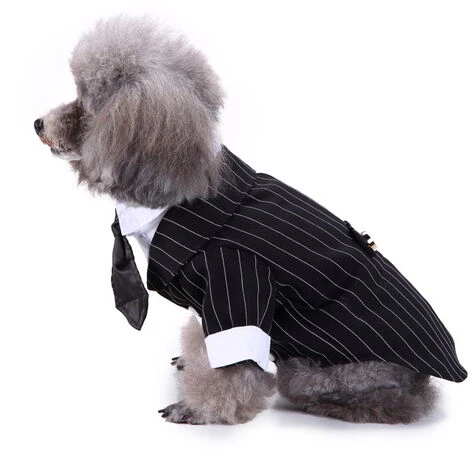 Vestiti Per Animali Domestici Costumi Per Cani, Abiti Per Animali Domestici, Smoking A Righe, Taglia S 6 Vestiti Per Animali Domestici Costumi Per Cani, Abiti Per Animali Domestici, Smoking A Righe, Taglia S - immagine 4