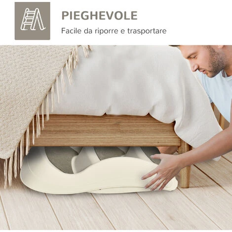 PawHut Scaletta Per Cani E Gatti Pieghevole Con 3 Gradini Antiscivolo In PP, 49x38x38 Cm, Beige 7 PawHut Scaletta Per Cani E Gatti Pieghevole Con 3 Gradini Antiscivolo In PP, 49x38x38 Cm, Beige - immagine 5