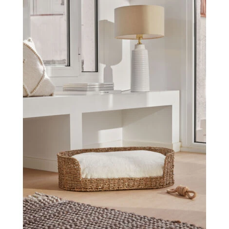 Kave Home - Cuccia Piccola Fliicker In Fibra Naturale Ø 60 X 35 Cm 6 Kave Home - Cuccia Piccola Fliicker In Fibra Naturale Ø 60 X 35 Cm - immagine 4