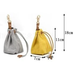 HIASDFLS Borsa Per Dolcetti Per Cani, Borsa Da Addestramento Per Cani, Sacchetti Per Dolcetti Per Cani Con Coulisse E Passante Per Gancio, Borsa Impermeabile Per Cibo Per Cani, Grigio -Cibi per cani in Italia 88132485 5