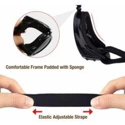 HIASDFLS Occhiali Per Cani Occhiali Da Sole Per Cani Anti-UV, Occhiali Per Animali Domestici Con Cinturini Regolabili Per Gatti Cani Di Piccola Taglia-Nero -Cibi per cani in Italia 88132912 4