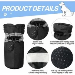 HIASDFLS Pantofole Per Cani Da Neve In 7 Misure, Scarpe Per Cani Per Protezione Per Cani, Pantofole Per Gatti Da Interni Riflettenti Antiscivolo E Calzino Per Cani Di Piccola Taglia -Cibi per cani in Italia 88133301 4