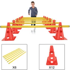 Set Corsa Ad Ostacoli Da 18 Pezzi Allenamento Di Coordinazione Per Esercizi, Set Di Ostacoli Regolabili, Per Calcio, Bambini, Cani HENGMEI 10 Set Corsa Ad Ostacoli Da 18 Pezzi Allenamento Di Coordinazione Per Esercizi, Set Di Ostacoli Regolabili, Per Calcio, Bambini, Cani HENGMEI -Cibi per cani in Italia 88136458 4