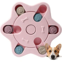 Gioco Educativo Per Cani E Gatti Dispenser Crocchette Interattivo Animali Rosa