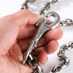 Guinzaglio Per Cani In Metallo Antiruggine Durevole Guinzaglio Educativo Classico Semplice Morbido Con Comoda Impugnatura In Pelle Bovina Per Escursionismo Cane Da Passeggio -Cibi per cani in Italia 88578151 3