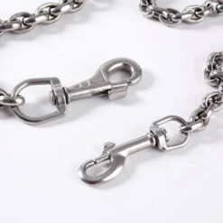 Guinzaglio Per Cani In Metallo Antiruggine Durevole Guinzaglio Educativo Classico Semplice Morbido Con Comoda Impugnatura In Pelle Bovina Per Escursionismo Cane Da Passeggio -Cibi per cani in Italia 88578151 4