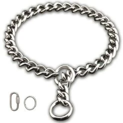 Collare Per Cani In Metallo Collari A Catena Per Cani Collare A Strozzo In Acciaio Per Cani Collare Antiscivolo Per Sciarpa Da Passeggio Per Animali Domestici (4 Mm X 60 Cm)